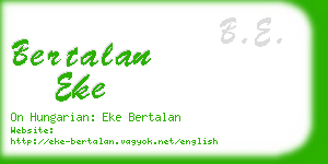 bertalan eke business card